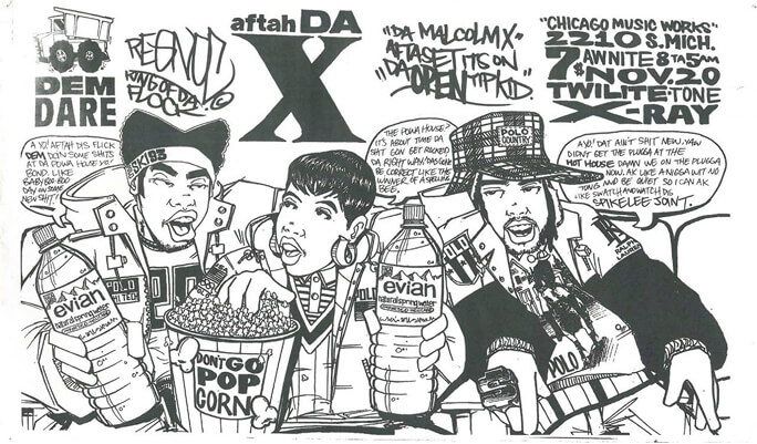 Dem Dare event flyer illustration