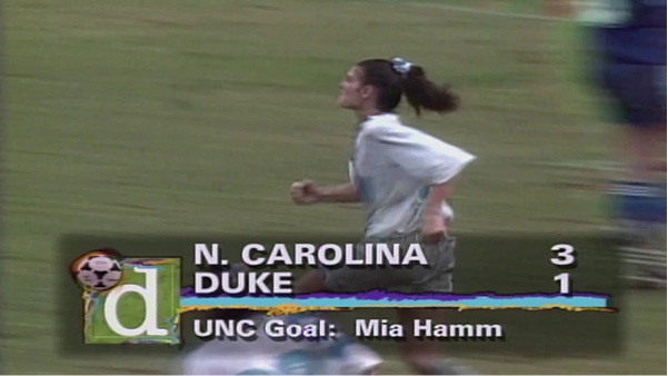 Mia Hamm goal celebration photograph